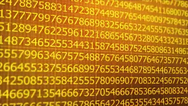 Fundo Código Binário Amarelo Com Mudança Dígitos Looping Tecnologia Moderna — Vídeo de Stock