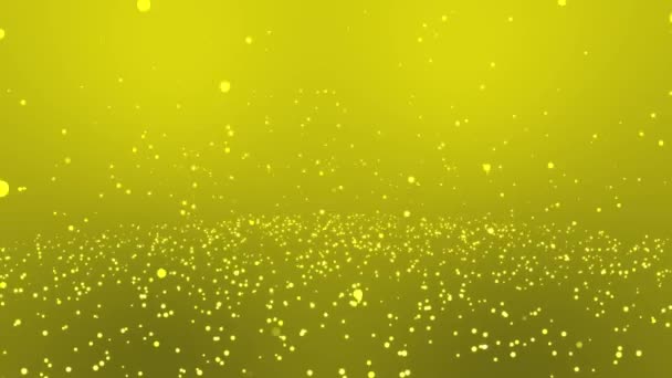 アブストラクトバウンス粒子の背景エレガントな抽象的な複雑な粒子背景バウンスアニメーション ダイナミックな抽象黄色の粒子が落下し 表面にジャンプします — ストック動画