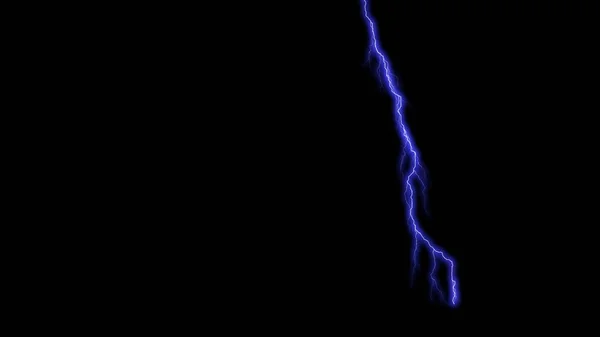 Сильный Электрический Разряд Реалистично Изолирован Черном Прозрачном Фоне Горящая Молния — стоковое фото