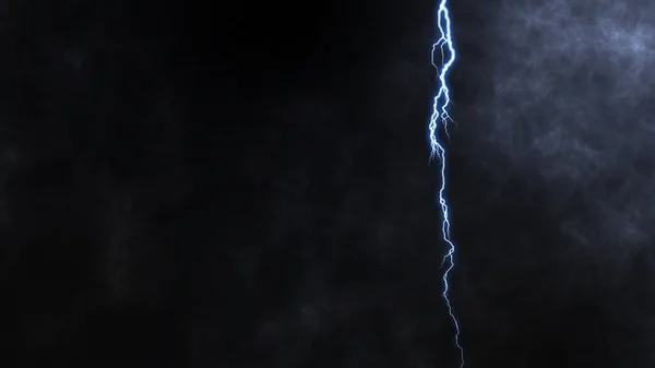 Bliksem Aan Nachtelijke Hemel Bliksem Tijdens Een Zomerstorm — Stockfoto