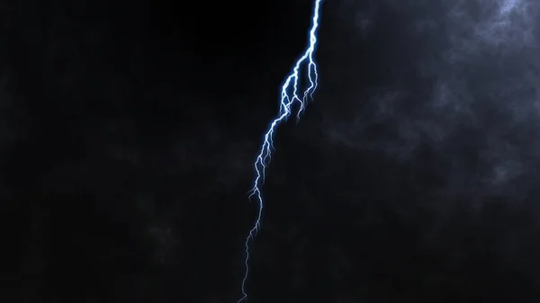 Der Donner Vereinzelte Blitze Auf Schwarz Donner Nächtliche Stadtszene Mit — Stockfoto