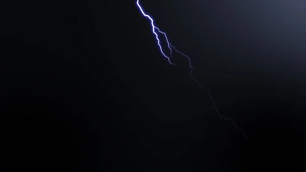 Lightning Strikes Een Zwarte Achtergrond — Stockfoto