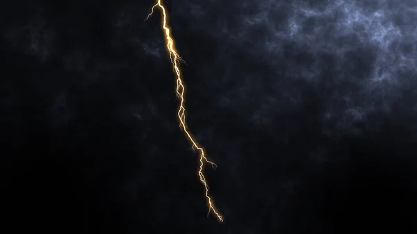 Lightning Strikes Een Zwarte Achtergrond — Stockfoto
