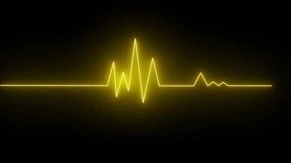 Ekg Kalp Hattı Monitörü Sağlık Konsepti Siyah Arkaplanda Kalp Atışı — Stok fotoğraf