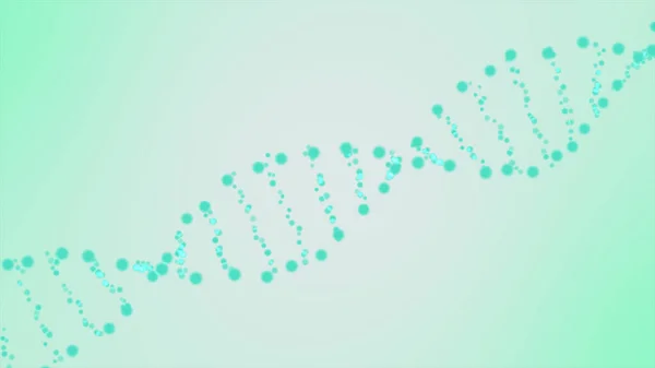 Futuristic Rotating Cyan Color Dna Strand Genetic Codes Abstract Geometry — Photo