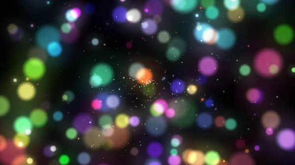 Абстрактный Фон Разноцветными Огнями Боке — стоковое фото