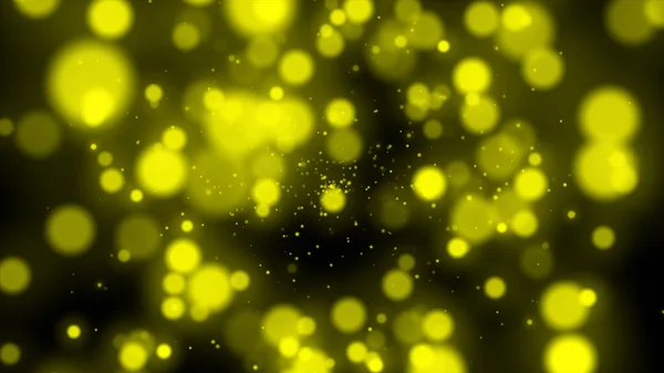 Αφηρημένο Φόντο Glitter Bokeh Φώτα Κίτρινο Αποσυμπλεγμένο Έμβλημα — Φωτογραφία Αρχείου