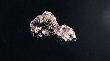 Kuyrukluyıldız 67P Churyumov Gerasimenko Animasyonu Büyük Tanımlı Metin