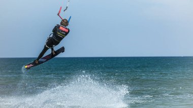 Leucate, France  April 29 & 30, 2022 -  World Wind Championship preparation and training of athletes in kitesurf, wingsurf, windsurf in Leucate-La Franqui - France