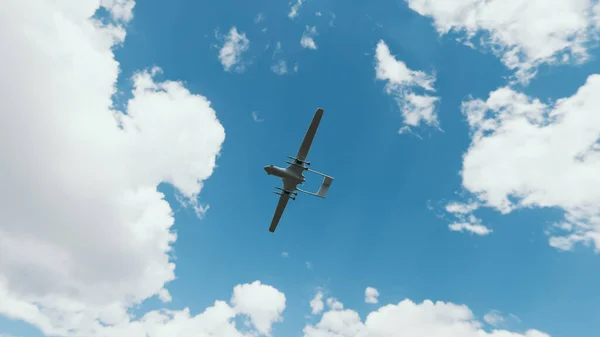 Militær Drone Med Missiler Himlen Ubemandede Kampfly Gøre - Stock-foto