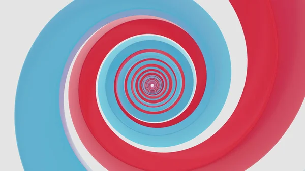 Blue Red Spiral to Infinity: Mesmerizing Energetic Vortex 3D Background, 3D render