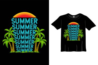 Yaz Yazı Tişört Vektörü illüstrasyonu Kaliforniya teması üzerine. Grunge 'un geçmişi. Tipografi, tişört grafikleri, baskı, poster, afiş, broşür, kartpostal