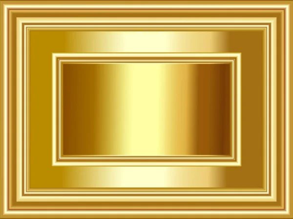 Розкішний Золотий Фон Золота Рамка Сяючим Кордоном Багатих Свят Урочистих — стоковий вектор