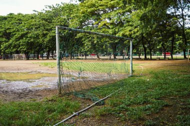 an empty field during the day and no practice scheduled