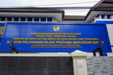 Makassar, Indonesia, December 04, 2022 : KPPN Makassar is located on Balaikota Street, Makassar City