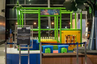 Cengkareng, October 12, 2022: Temporary closure of the children's playground at Soekarno Hatta International Airport due to Covid 19