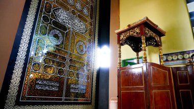The pulpit of the mosque's imam at the Makassar mosque. Portrait photo
