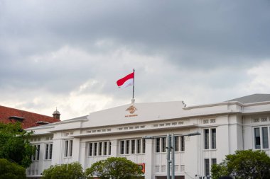 23 Ocak 2023 'te Kota Tua' daki Endonezya Posta Ofisi 'nin klasik binasının büyüleyici bir şekilde ele geçirilmesi.