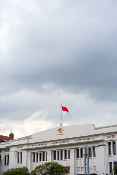 stock image Charming capture of the classic building of Indonesian Post Office in the tourist area of Kota Tua on January 23, 2023