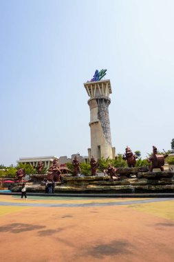 Kuzey Jakarta 'da Aile Tatili Fotoğrafları için Ankol Kulesi Arkaplanı - 21 Mayıs 2023