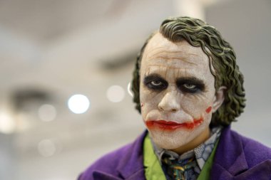 Jakarta, 18 Ağustos 2024: Heykel 4 Kahramanlar Galerisi, Jakarta, Endonezya 'da Joker oyuncağı. HD kalite resim