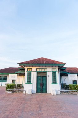 Tarihi bina, hükümetin şeriat kütüphanesinin eski evi, Siak, Riau-Endonezya