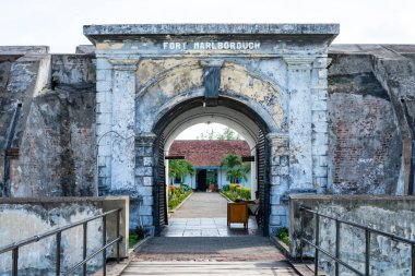 Front view of Fort Marlborough in Bengkulu City, Indonesia clipart