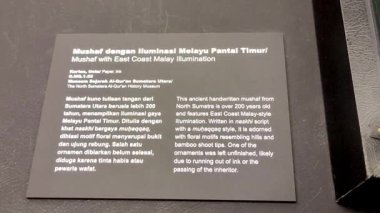 Jakarta, 20 Nisan 2025: El-Kur 'an ile Doğu Yakası' nın Antik İlimlendirilmiş Musası Malezya Ulusal Müzesi Misykat Sergisi, Jakarta - Endonezya