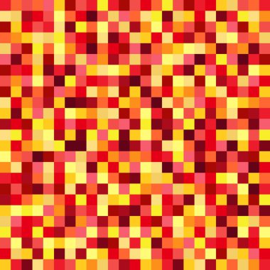Kırmızı ve turuncu renklerde pürüzsüz piksel deseni, piksel deseni.
