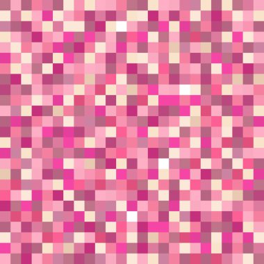  Pembe renklerle renklendirilmiş kusursuz piksel desenli vektör..