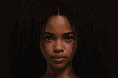 Afrikaanse vrouw met lang haar