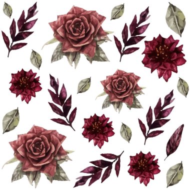 Çiçeksiz suluboya desenini ayarla