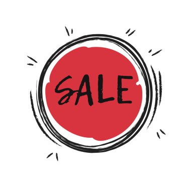 Karalama tarzında şık bir pankart tasarımı. Vektör.