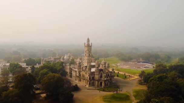 Rich Royal Palace Old Architectural Classic Ancient Cinematic Aerial Drone — Stock Video