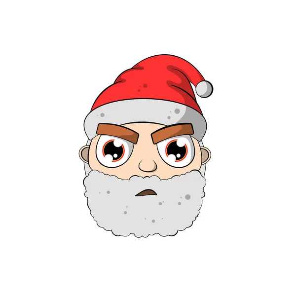Άγιος Βασίλης Πρόσωπο Ειδικά Χριστούγεννα — Διανυσματικό Αρχείο
