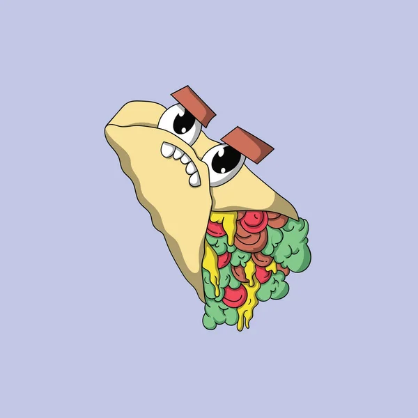 Kebab怪兽可爱的插图手绘 — 图库矢量图片