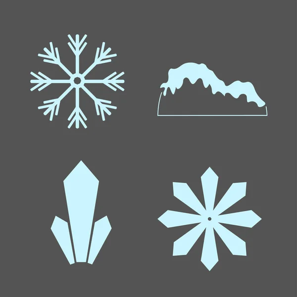 Logotipo Del Icono Nevado Para Diseño Gráfico — Vector de stock