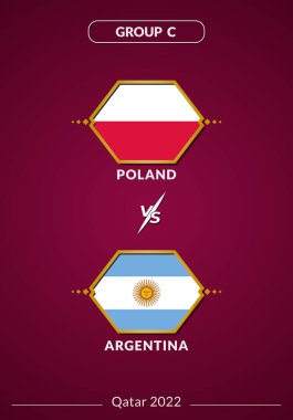 Polonya, Arjantin Maçı Dünya Kupası Katar 2022 Poster Tasarımı 'na karşı.