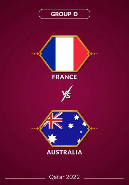 France vs Australia Match Football World Cup Qatar 2022 Poster Design