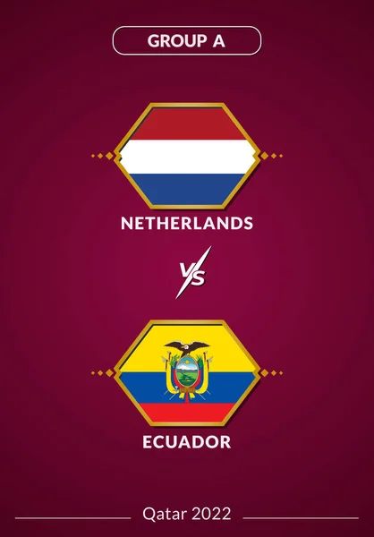 Hollanda Ekvador Maçı Dünya Kupası Katar 2022 Poster Tasarımı 'na karşı