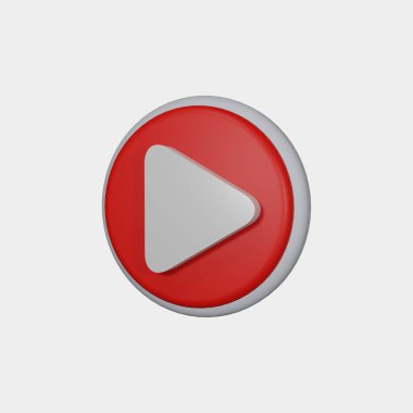 Video player Isolated on whith background 3d illustration