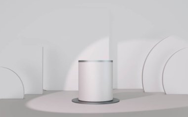 White Podium 3d Illustration