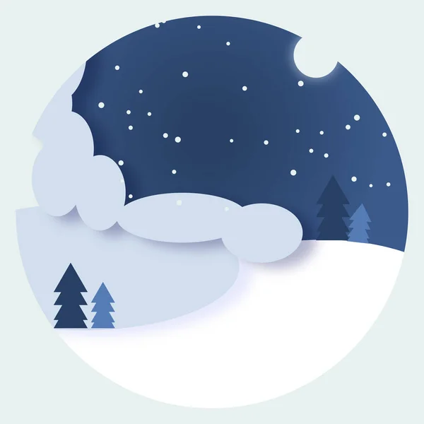 Albero Natale Con Sfondo Bianco Neve — Foto Stock