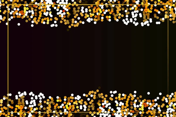 Glitter black background with Golden dots