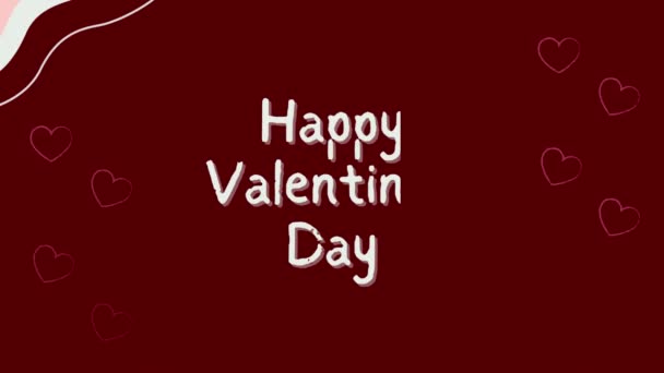 Wishing You Very Happy Valentines Day Royalty Free Stock Video — Stock video