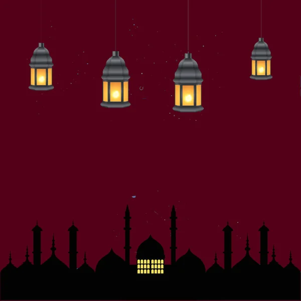 siyah fenerler ve şehir inşa illüstrasyonları, Ramazan İslam Kurban Bayramı, Ramazan, aydınlatma armatürü, tatiller, bayram Aladha 