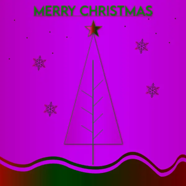 Yıldızlar ve kar taneleriyle Sanat & Çizimi Noel ağacı