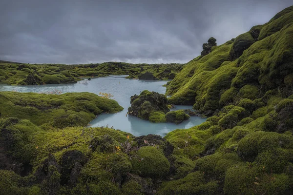 Situado Longo Costa Sul Islândia Eldhraun Maior Fluxo Lava Mundo — Fotografia de Stock