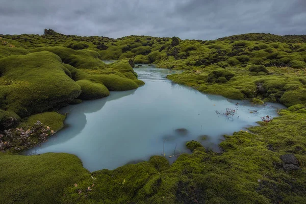 Situato Lungo Costa Meridionale Islandese Eldhraun Più Grande Flusso Lava — Foto Stock