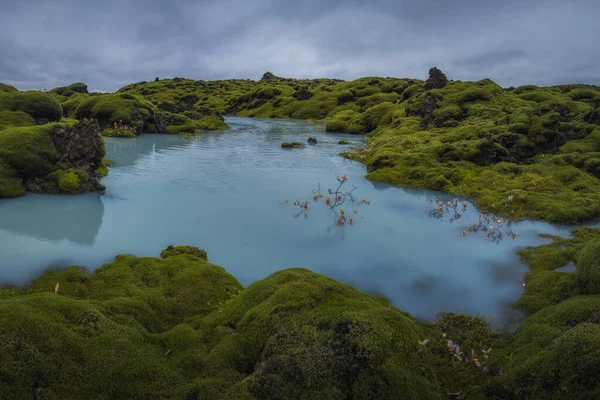 アイスランド南海岸沿いに位置するエルドラウンは 世界最大の溶岩流です 面積は565平方キロメートルで 史跡と地質学的重要性の両方があります — ストック写真